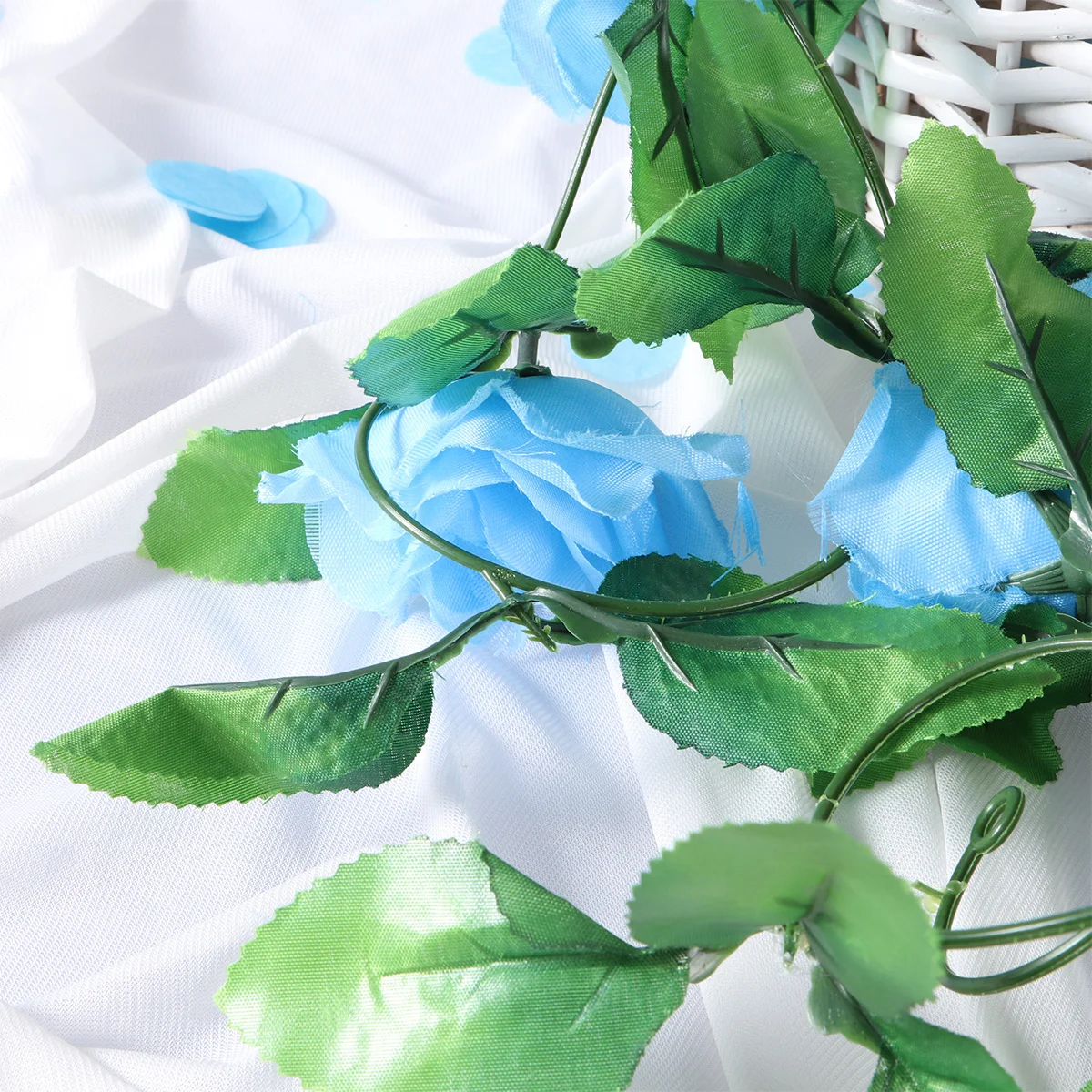

2 .4M Artificial Rose Vine Wedding Decor Flower Vines Hanging Air Conditioner Fake