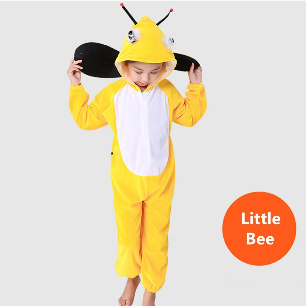 Unisex Animal Jumpsuit Cosplay For Kids Cute Yellow Duck Bee Blue Cat Children's Day Carnival Party Campus Performance Costume