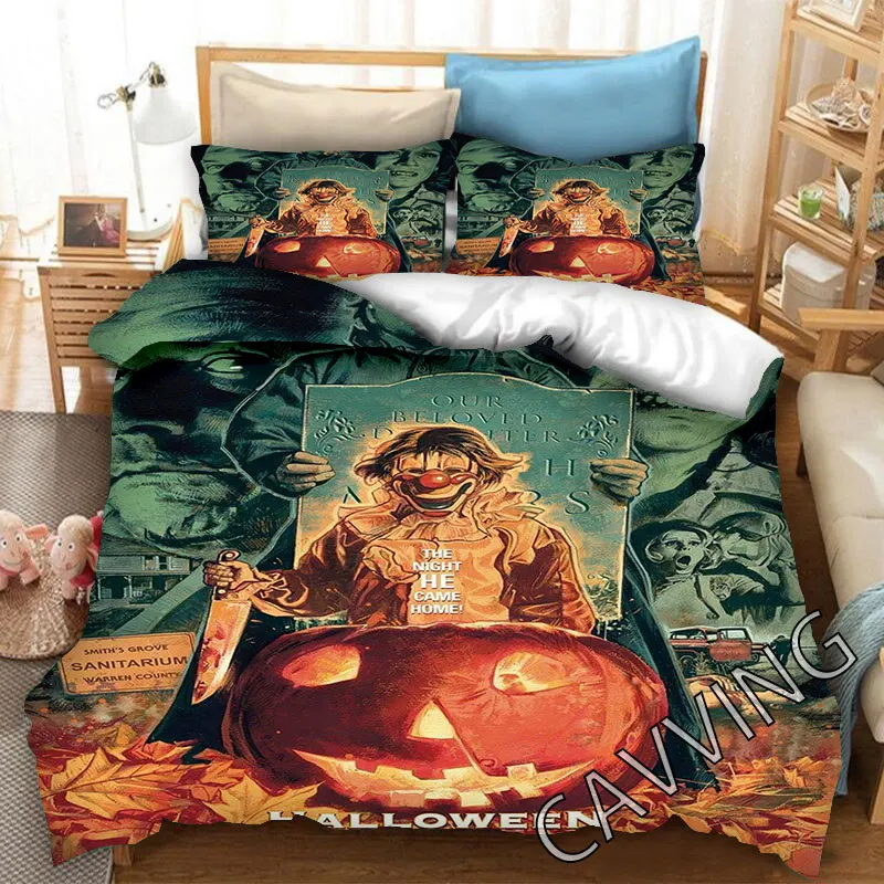 Halloween Movie Myers  3D Printed Bedding Set Duvet Covers & Pillow Cases Comforter Quilt Cover (US/EU/AU Sizes)   K01