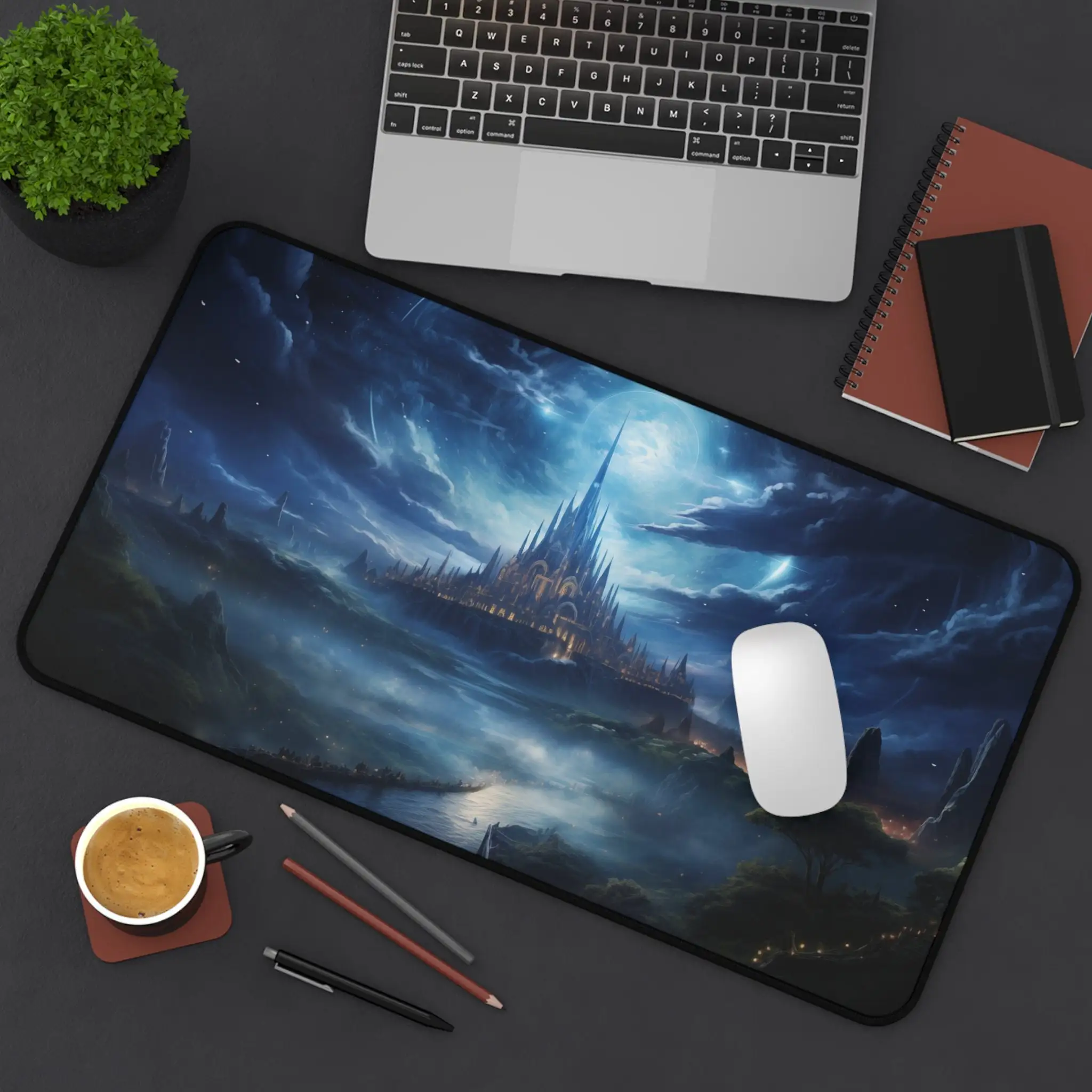 

Castle Art Mouse Pad XXL, Non-Slip Waterproof Black Gaming Mouse Pad, Office Desktop Decoration, Suitable for Work and Gaming