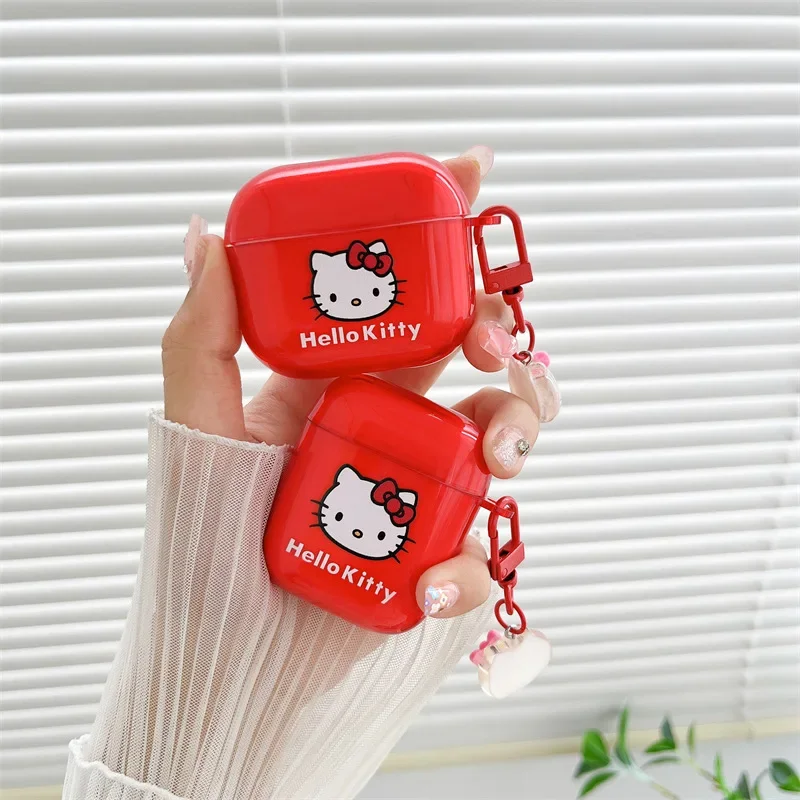 

Hello Kitty Red For Airpods Case,Soft TPU Caes For Airpods Pro 2,Protective Earphone Cover For Airpods 1/2/3 Case Girls Funda