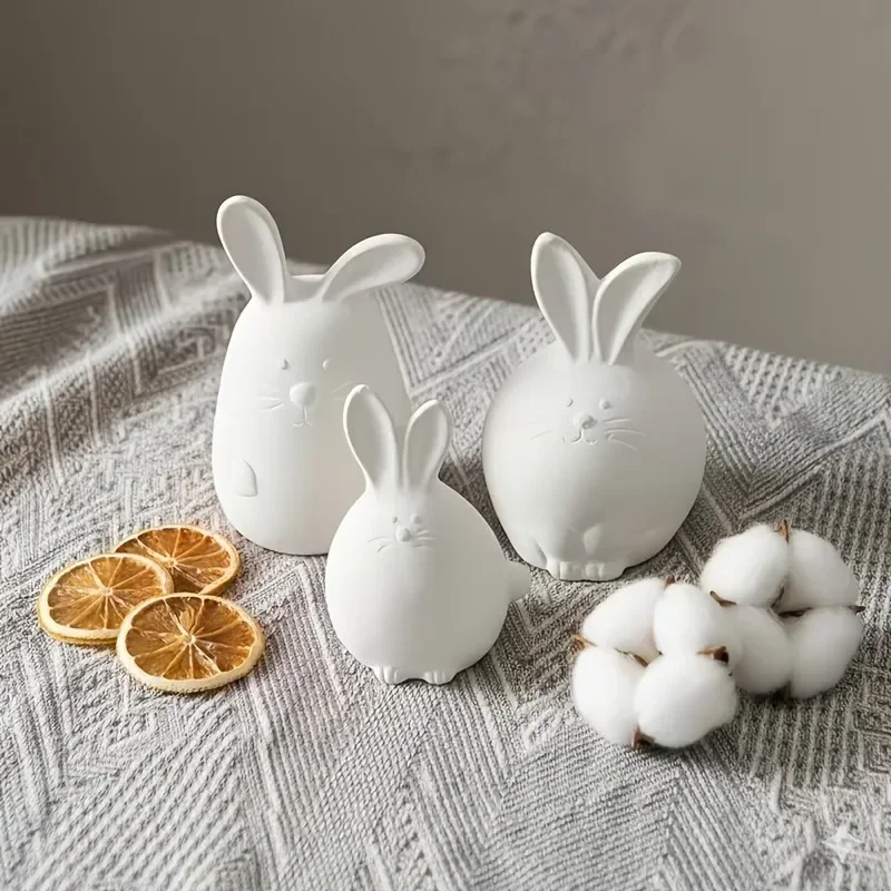 

Высококачественная силиконовая форма для пасхального кролика 3D, антипригарная, многоразовая, для мыла, свечей, смолы, поделок, домашнего декора