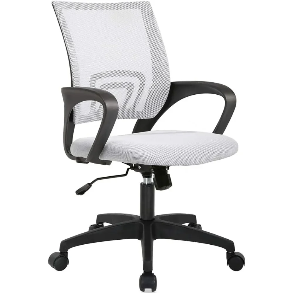 Home Office Stuhl ergonomische Schreibtischs tühle Mesh Computer mit Lordos stütze Armlehne rollend drehbar verstellbar weiß