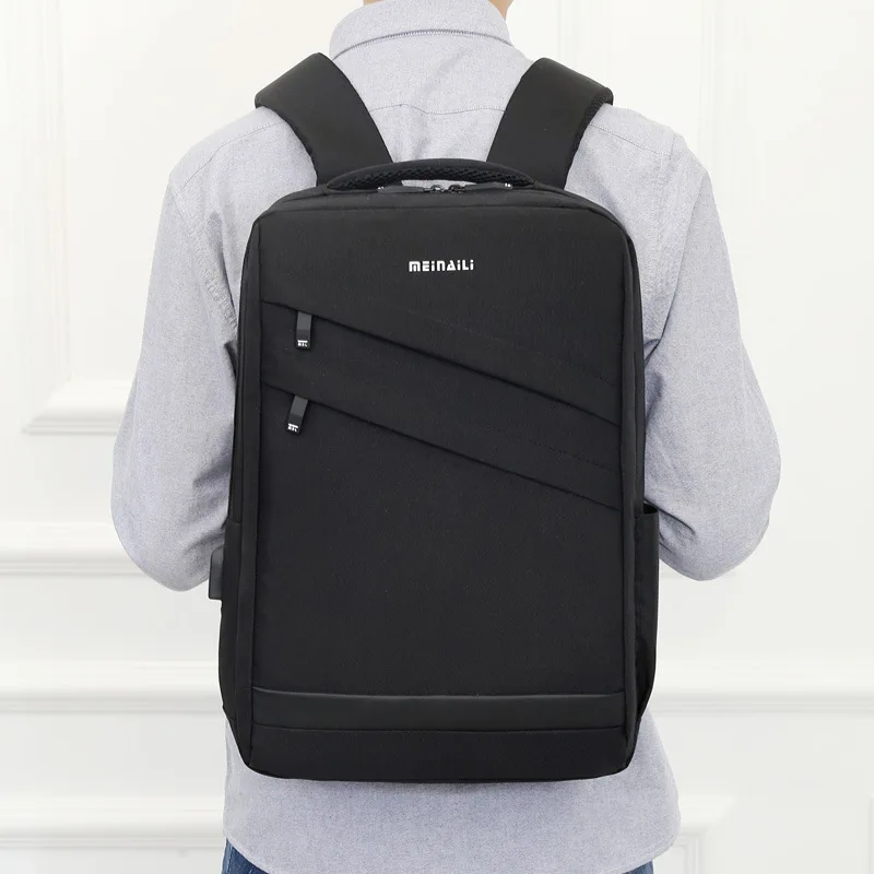 mens multifunctional backpack business computer bag travel organizer  USB rechargeable college student school bag