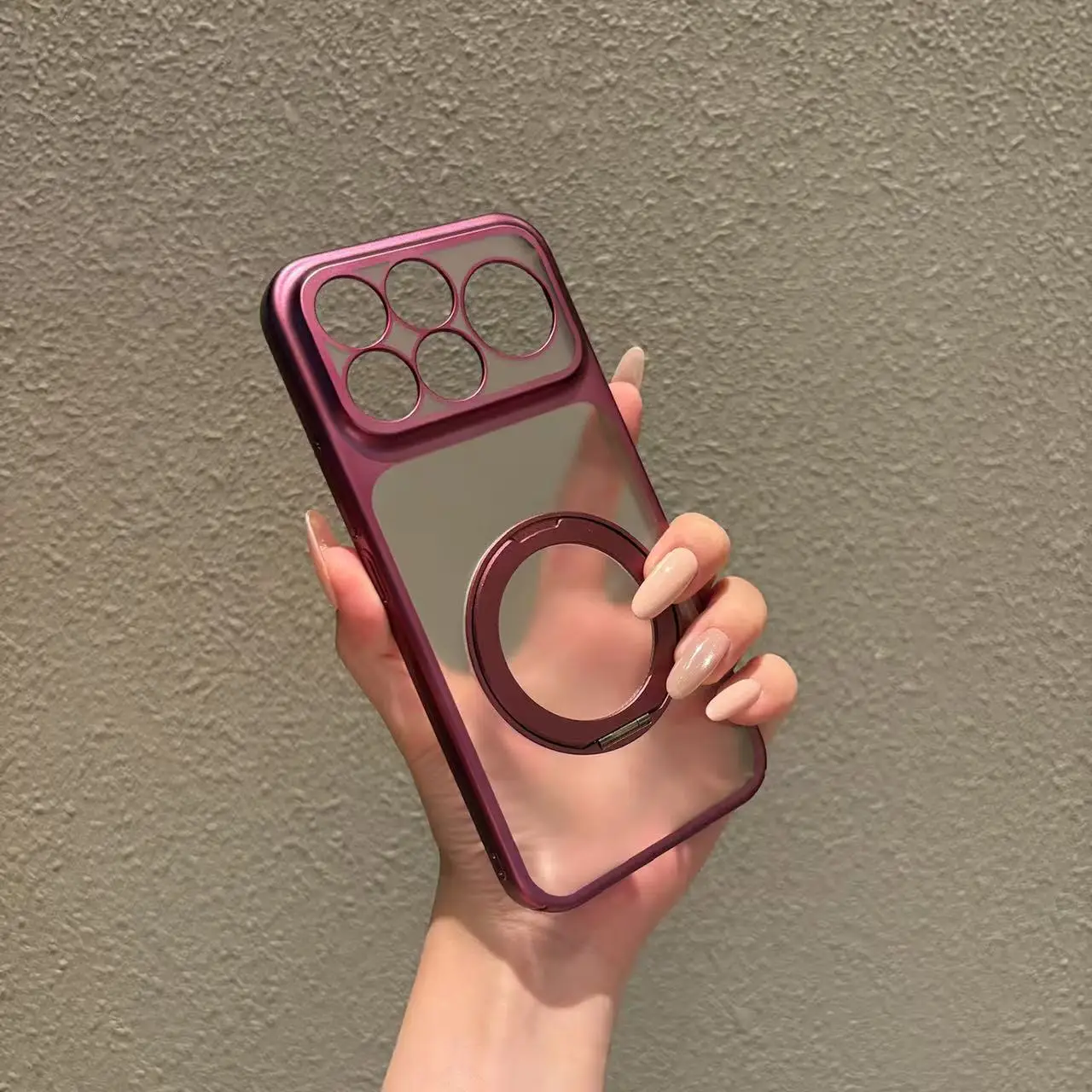 Für Xiaomi POCO F9 Ultra Hülle, Hart-PC, Transparent, Schlank, mit 360-Grad-Ringständer, Schutzhülle für POCO F9 Pro Handyhülle
