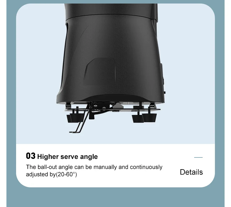 2025New Trend Oscillation Multi-Angle Adjustment Tennis Ball Shooting Machine with App and Remote Control