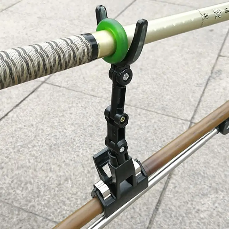 360 Degree Rotations Fishing Bracket Bridge Raft Fishing Rod Rack Non-Slip Luminous Reinforced Pole Rear Hanging Bracket