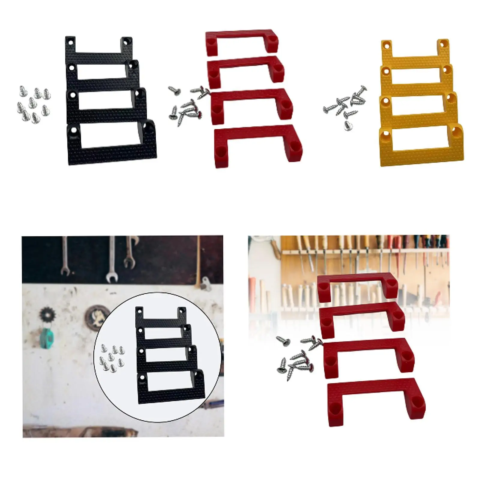 4x Tape Measure Holder Tool Hanger Organizer with Screw Garage Storage Rack Tool