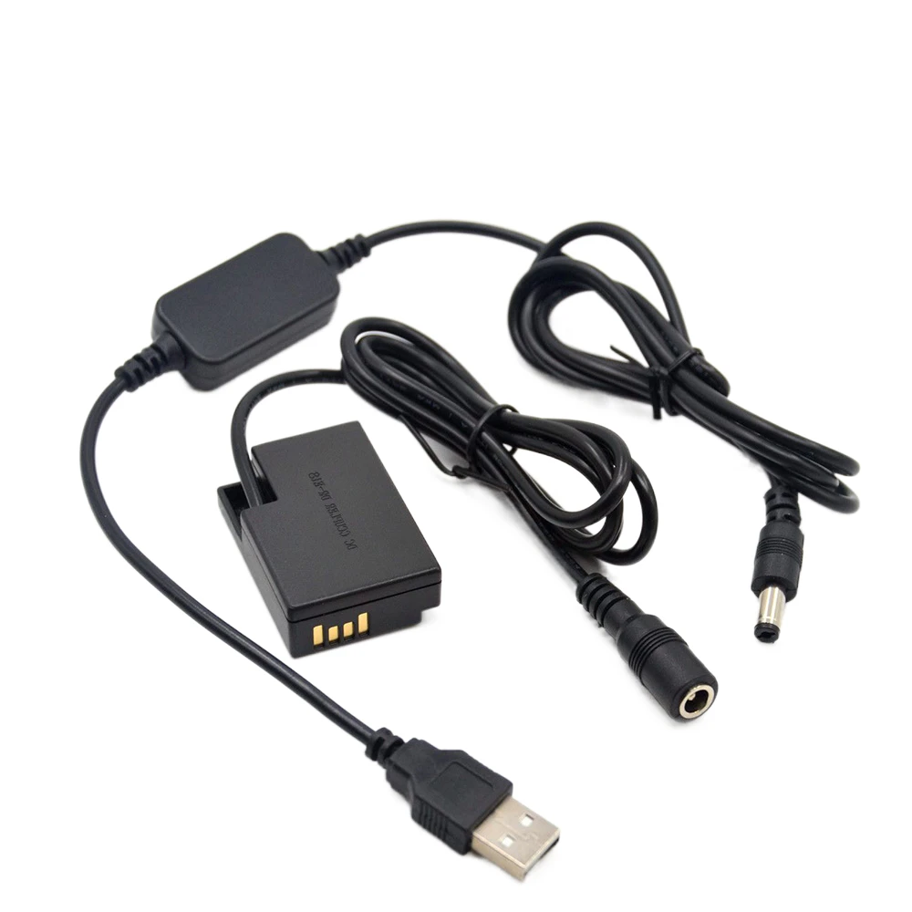 

USB to DC Cable DR-E18 DC Coupler LP-E17 Dummy Battery for Canon EOS 750D 77D 800D Kiss X9i X8i Rebel T6i T6S T7i SL2 R10 Camera
