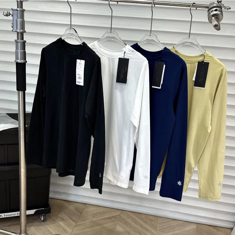 

Футболка с длинным рукавом Goldwin с принтом и биркой размера, быстросохнущая, дышащая, свободного кроя, для мужчин и женщин, Япония, с пылезащитным мешком