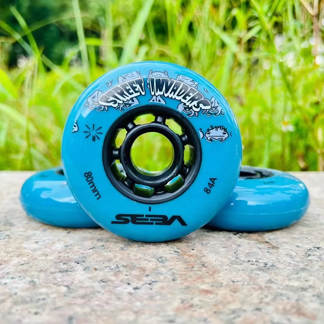 【72 76 80mm 】SEBA 84A Street Invaders Skating Wheel Patines Tire For Roller FSK Inline Skates Wheel for HV view 4