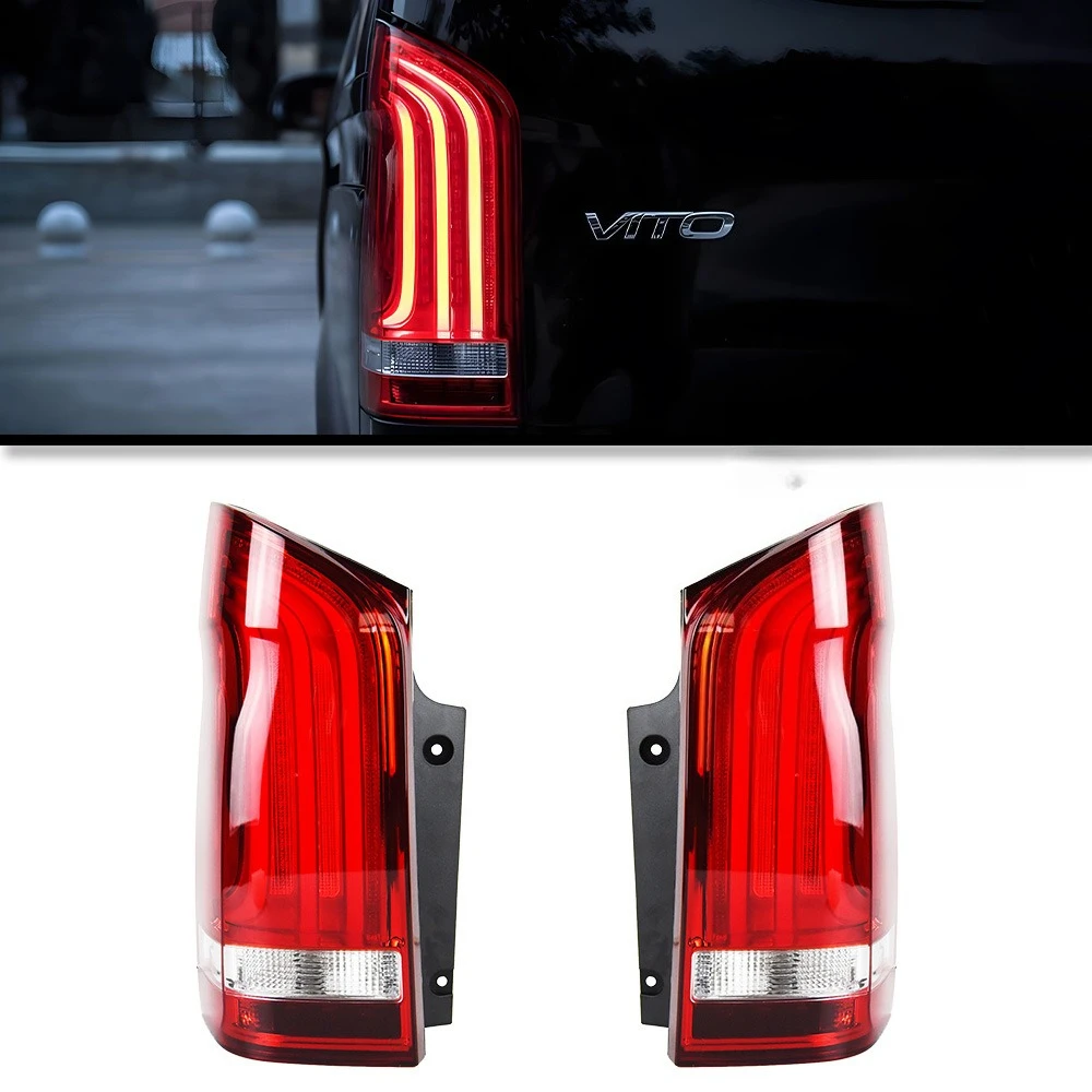LED Tail Lights for Mercedes Vito 16-23, Sequential Turn Signal, Rear Lamp Assembly, High Brightness, Easy Installation