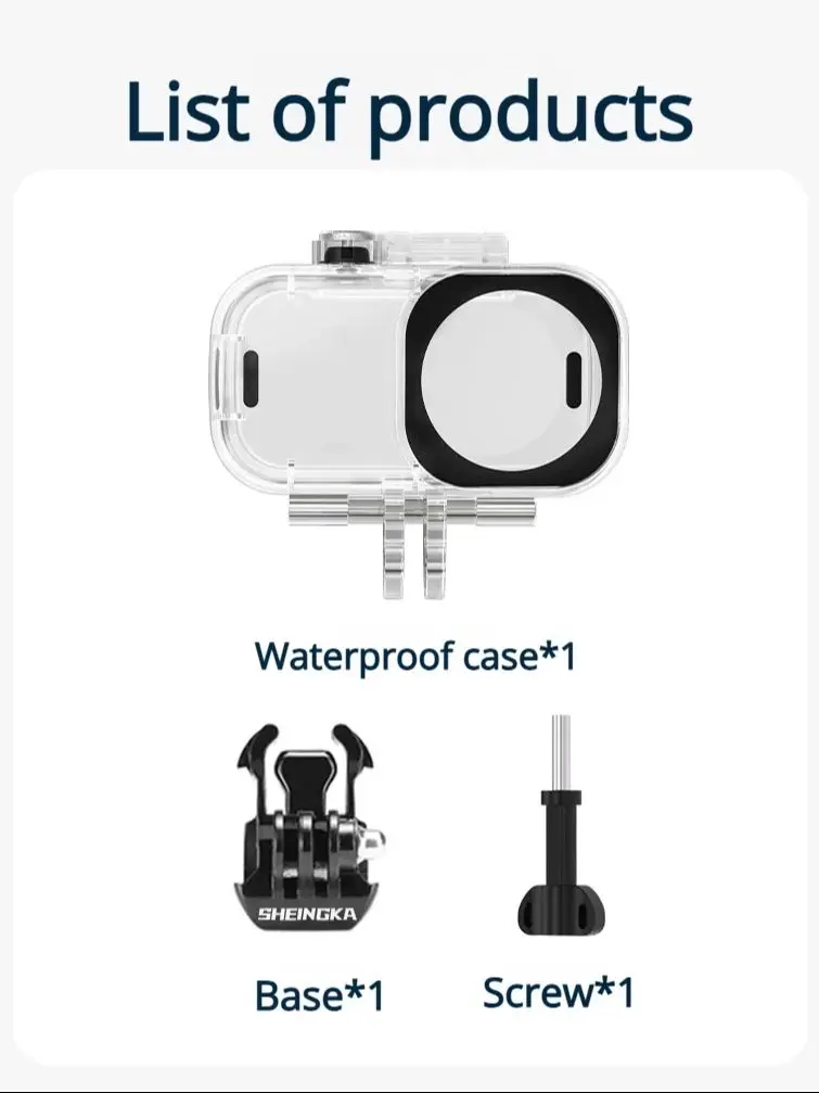 Profesjonalna, wodoszczelna obudowa do nurkowania do 45M dla kamery DJI Osmo Nano Thumb Action Camera, odporna na upadki, podwodna obudowa ochronna. — zdjęcie produktu 7