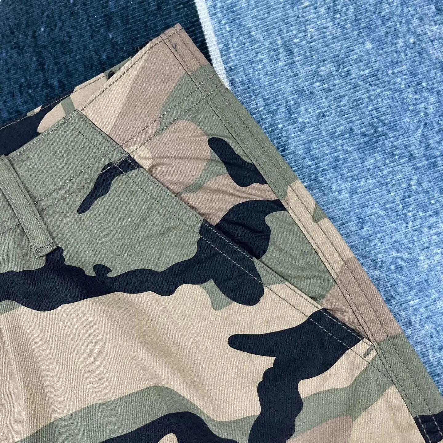 Summer outdoor lightweight camouflage pants for men's quick-drying pure cotton Japanese retro straight-leg casual trousers
