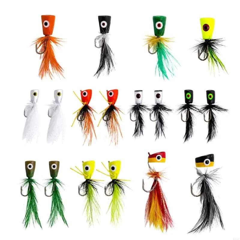 Fly Fishing Set with Cupped Front Form and Tail Single Hook