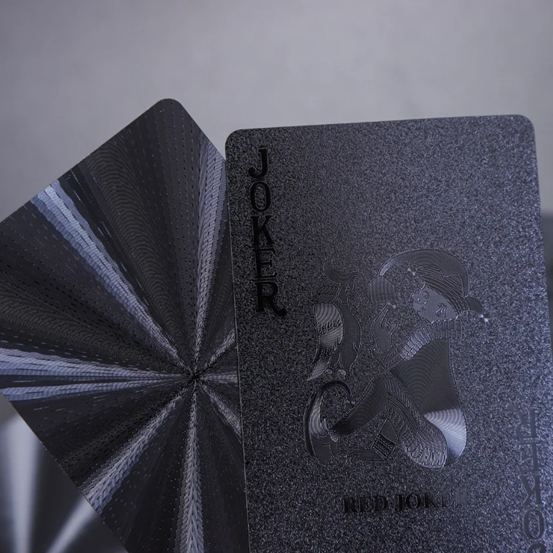 24K الذهب أوراق اللعب لعبة البوكر سطح السفينة الذهب احباط بوكر مجموعة البلاستيك بطاقة سحرية بطاقات مقاومة للماء #5