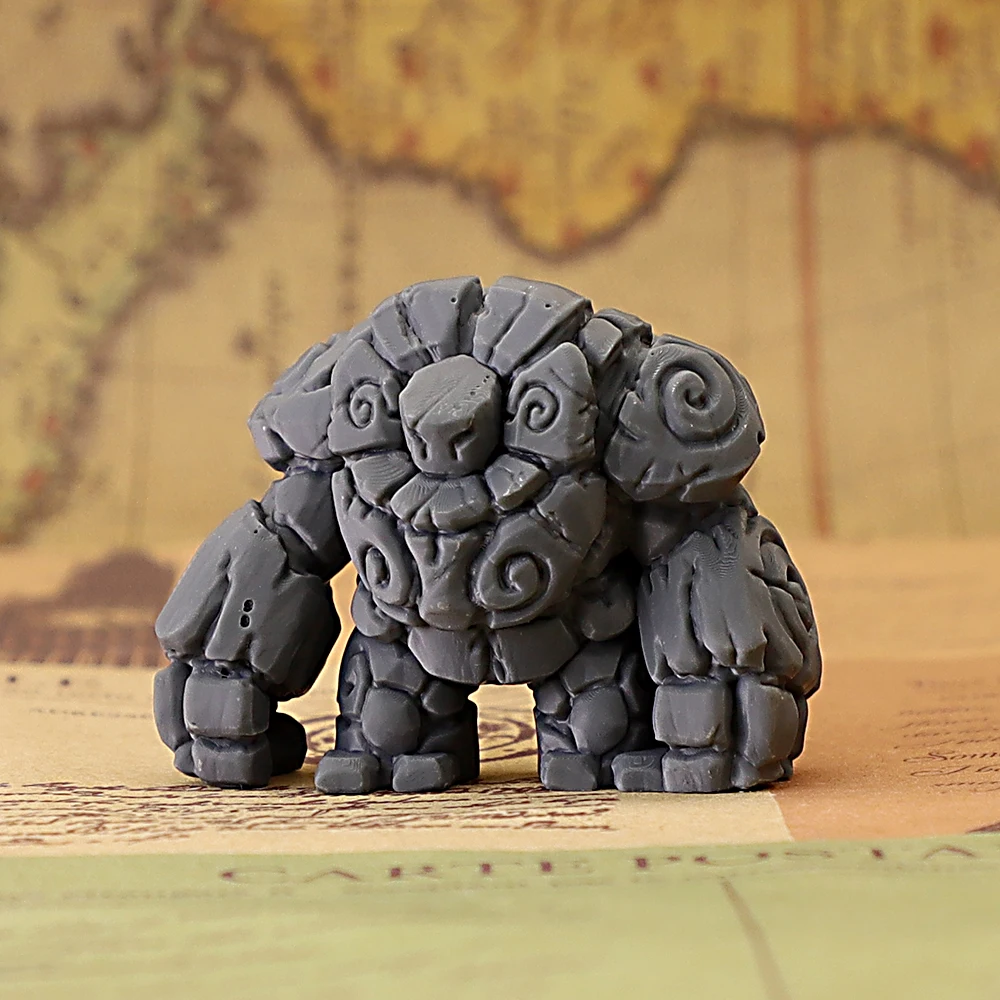 `Rune Stone Golem Miniature 32mm Unpainted Resin Model, Tabletop RPG Wargame Mini Figure for D&D Pathfinder, Adult Collection`