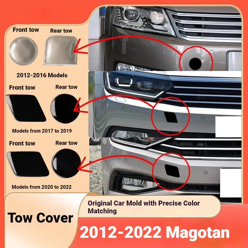 Applicable to 12-22 Volkswagen Magotan Trailer Cover B7B8 Front and Rear Bumper Trailer Hook Tow Rope Cover Accessories