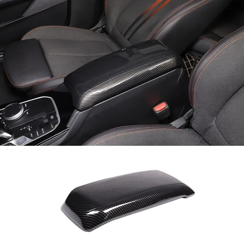 

ABS Carbon Fiber For BMW 1 Series 2 Series F40 F44 2020-2024 Center Control Armrest Box Protective Cover Trim Car Accessories