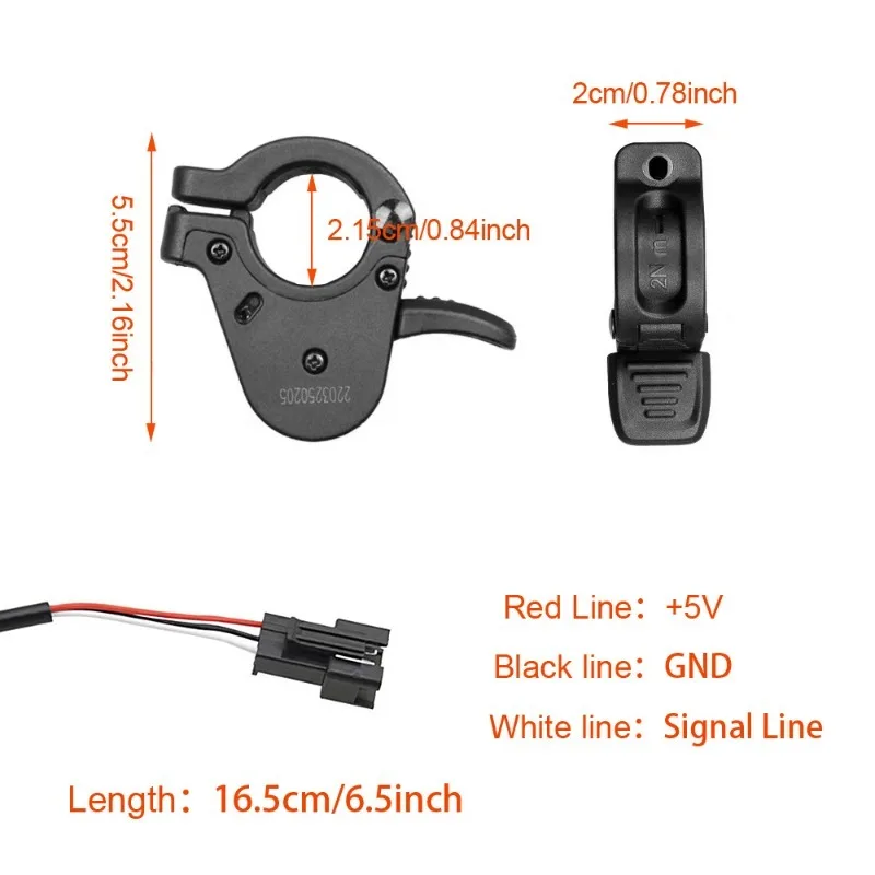 

Left Right Universal 300X Thumb Throttle for E-Scooter Electric Bike Finger Push Accelerator Speed Control Grip Replacement Part