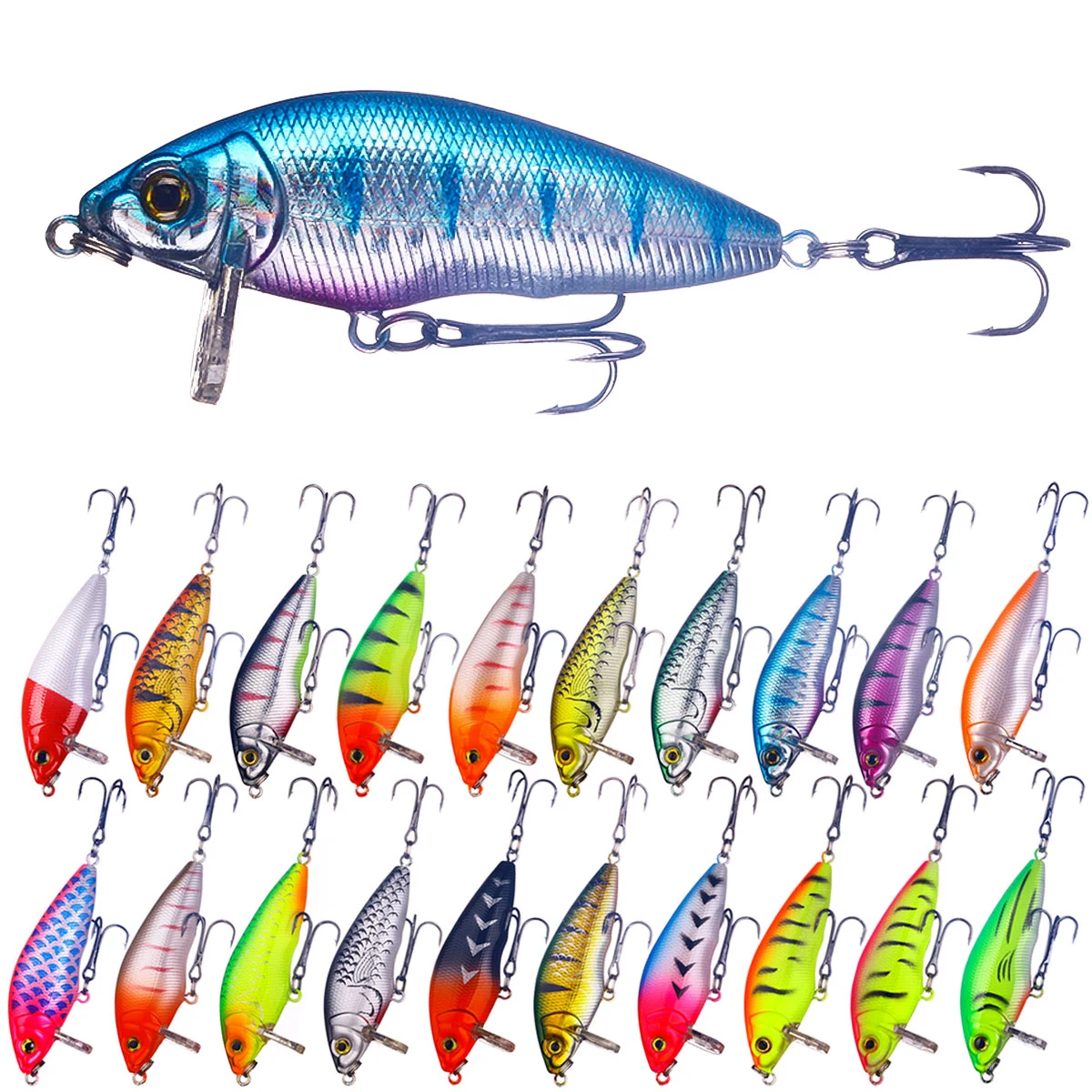 Schwimmende Crankbait-Wobbler, Simulations-Angelköder, 7 cm, 8,4 g, Rasselköder, für Barsch, Karpfen, Zander, Pesca, Angelzubehör