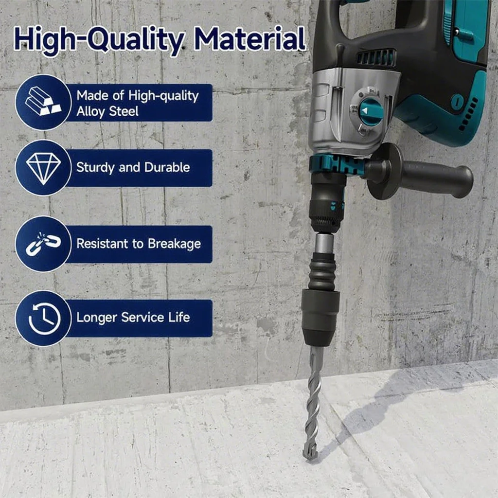 

1Pc SDS Plus to SDS Max Adapter For Rotary Hammer Drill Converter 210mm Tools Accessory Impact Drill Socket Adapter Unique desig