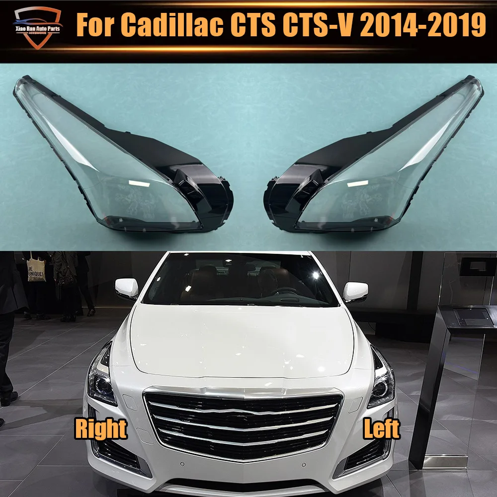 

For Cadillac CTS CTS-V 2014 2015 2016 2017 2018 2019 Car Headlight Cover Lampcover Lampshade Lamp Lens Case Auto Light Caps