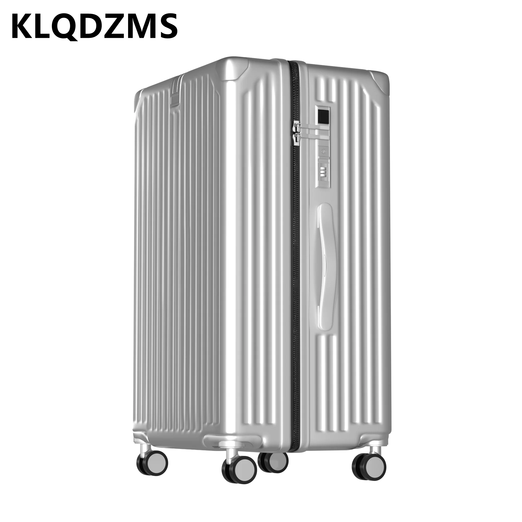 KLQDZMS Women's Suitcase 28-inch Thickened Multifunctional Trolley Case Large Capacity PC Cipher Box Men Universal Wheel Luggage