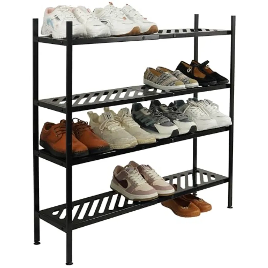 

Shoe Rack FreeStanding Shoe Shelf Stand Stackable Shoe Storage Organizer for Closet Holds up to 20-24 Pairs of Shoes for Entryw
