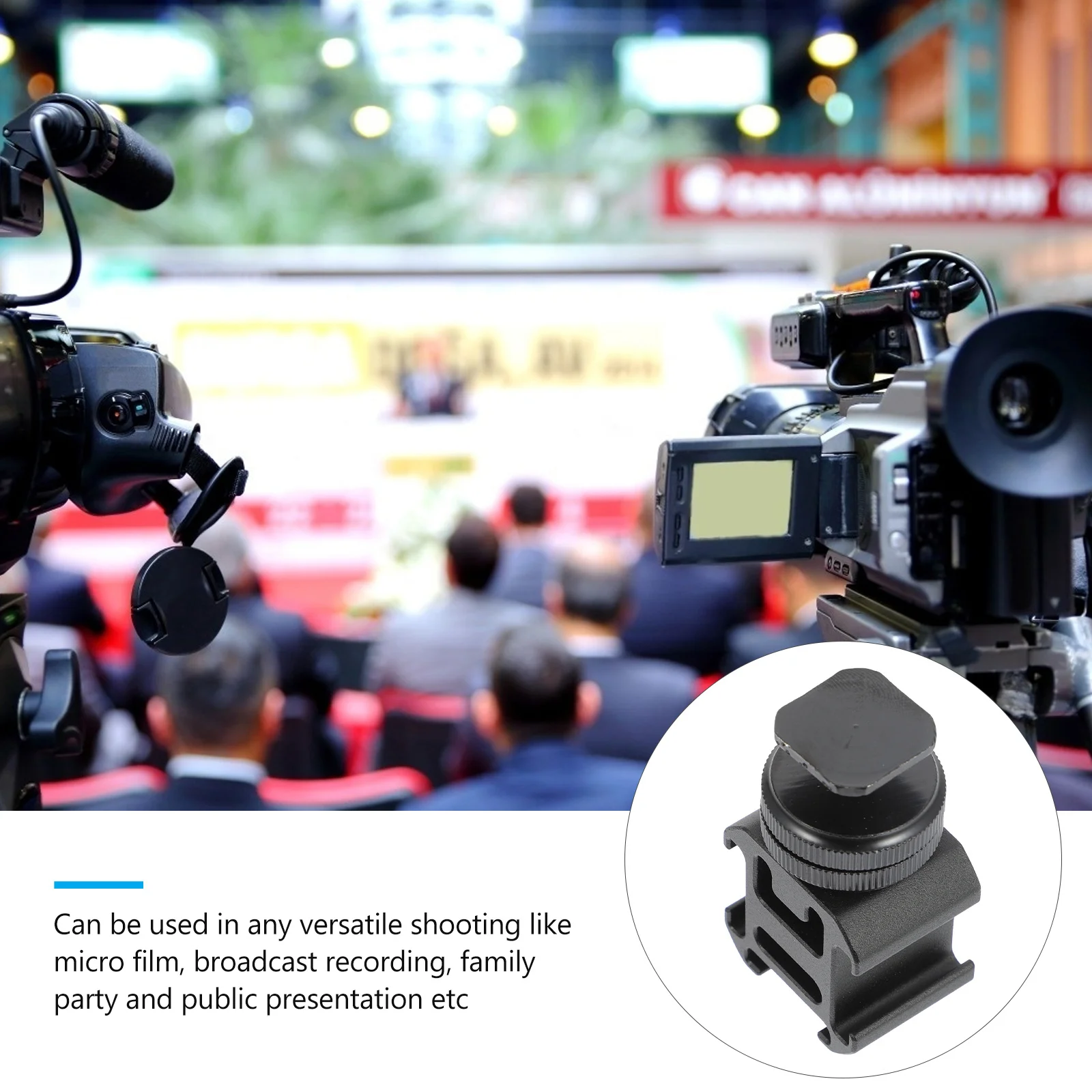 

1Set Camera Hot Shoe Mount Aluminum Alloy Cnc Precision Rustproof Flash Shoe Adapter for Tripod Screw Dslr Rig Light Stand