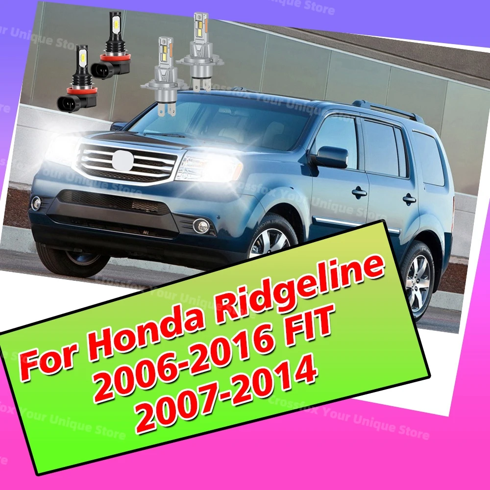 

2/4x светодиодные фары CSP 3570, противотуманные фары 6000K, лампы для Honda Ridgeline 2006-2016, для Honda FIT 2007-2014, 2008, 2009, 2010, 2011, 2012
