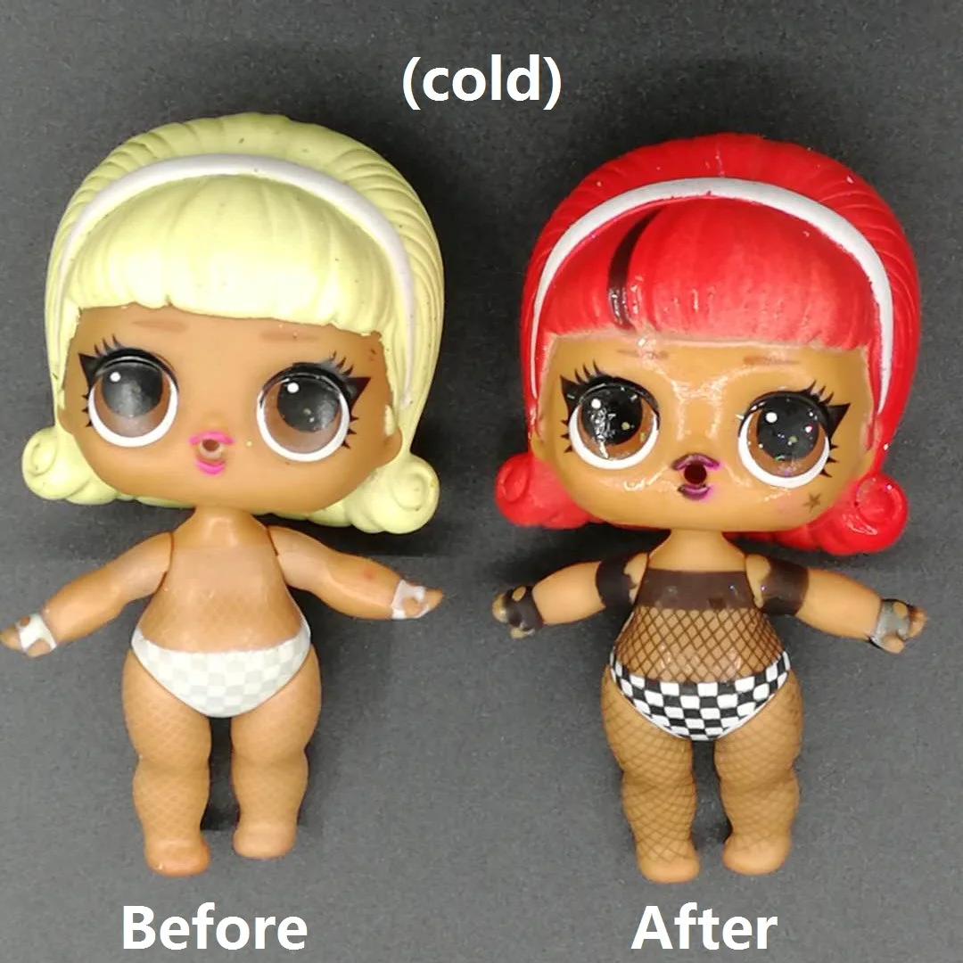 1pcs LOLs Original Doll Can Change Color In Cold Water Series 4 Big Sister Naked Doll Without Accessories Limited Collection Toy