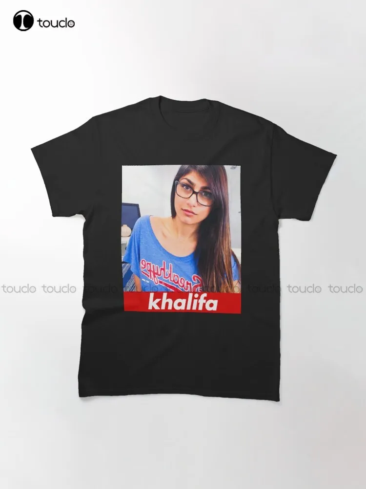 Khalifa Mia Khalifa Classic T-Shirt High Quality Cute Elegant Lovely Kawaii Cartoon Sweet Cotton Tee Shirts Custom Gift