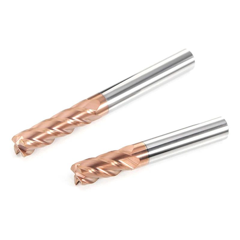 HRC55 Carbide Corner Radius End Mill 1-12mm 4Flutes Milling Cutter Alloy Coating Tungsten Steel Cutting Tool maching Endmills