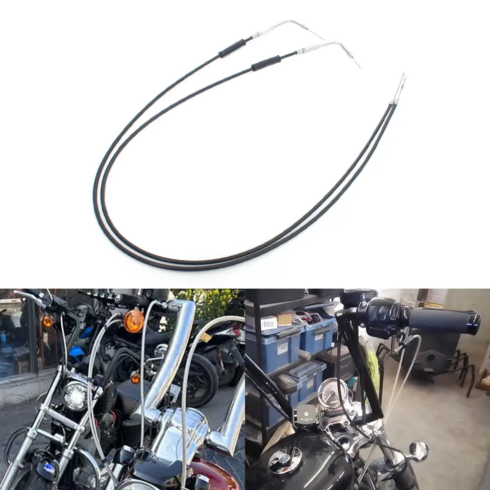 

Motorcycle Black Throttle Cable 130cm For Harley Sportster XL 1200 883 Dyna Softail Touring Road King 1996-2010 Accessories