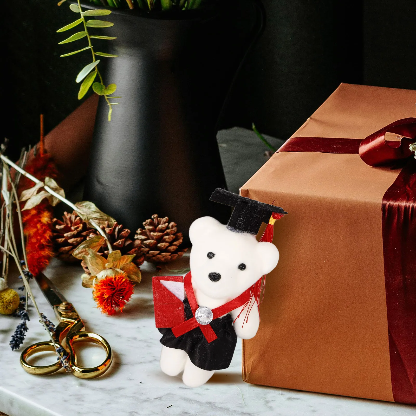 

5Pcs Graduation Bear Bouquet Decor Craft Accessories Commencement Presents Graduation Bear Flower Bouquet Decorations