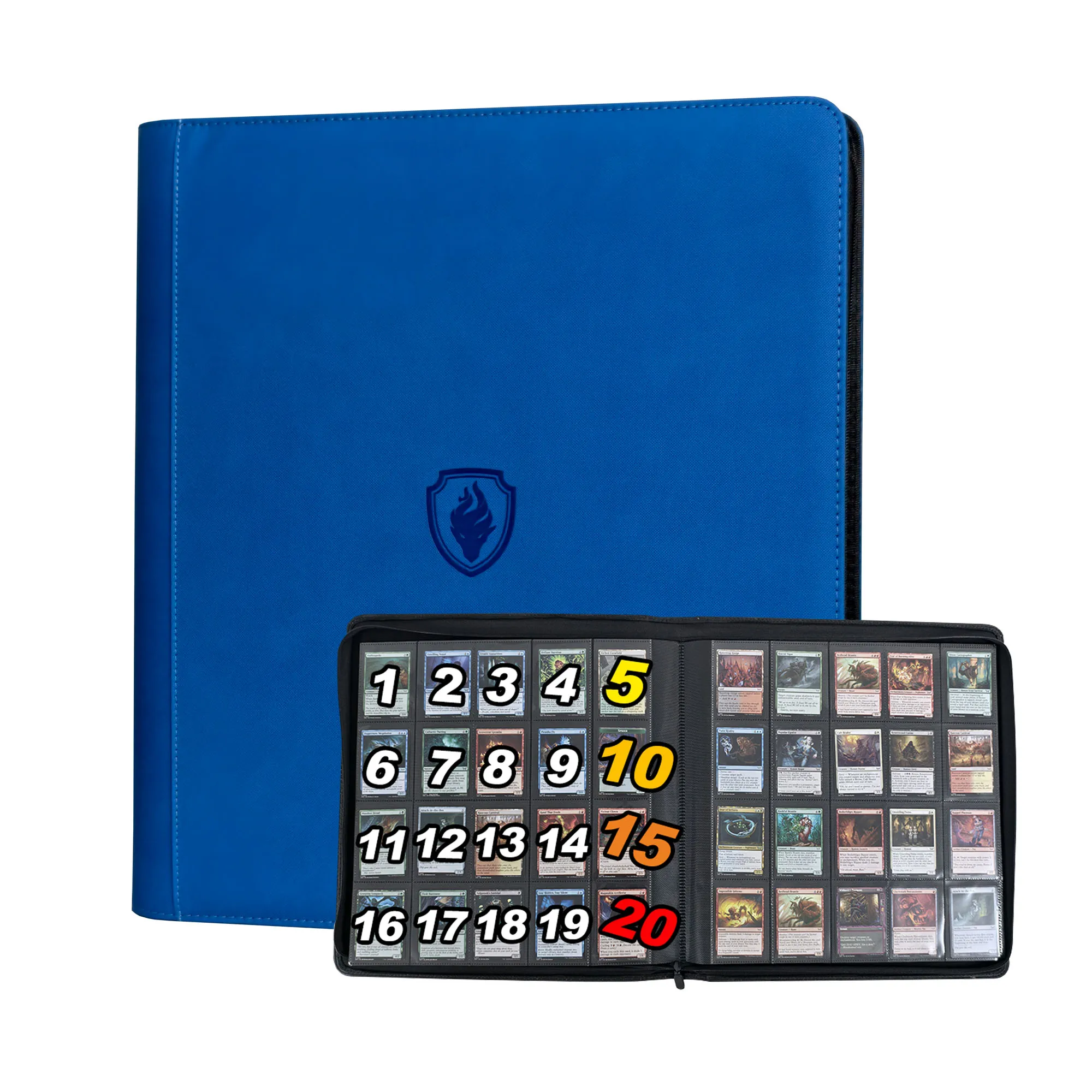 1280+ kaarten 20-pocket kaartenmap verzamelalbum - pagina's geschikt voor gamekaarten, sportkaarten en andere kaarten