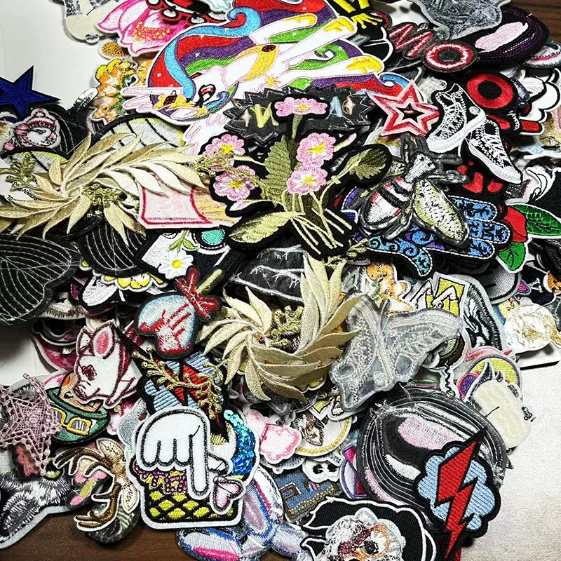 10/20/30Pcs/Lot Random Mix Of Multiple Patterns Ironing Sewing Embroidery Stickers For Handmade Decorative DIY Applique Patches