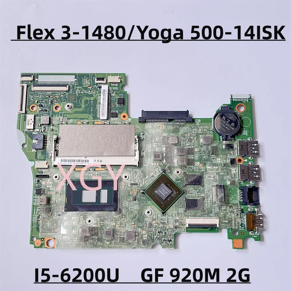 

Motherboard Original For Lenovo ideapad Flex 3-1480/Yoga 500-14ISK Laptop Mainboard I5-6200U GF 920M 2G 5B20K36384