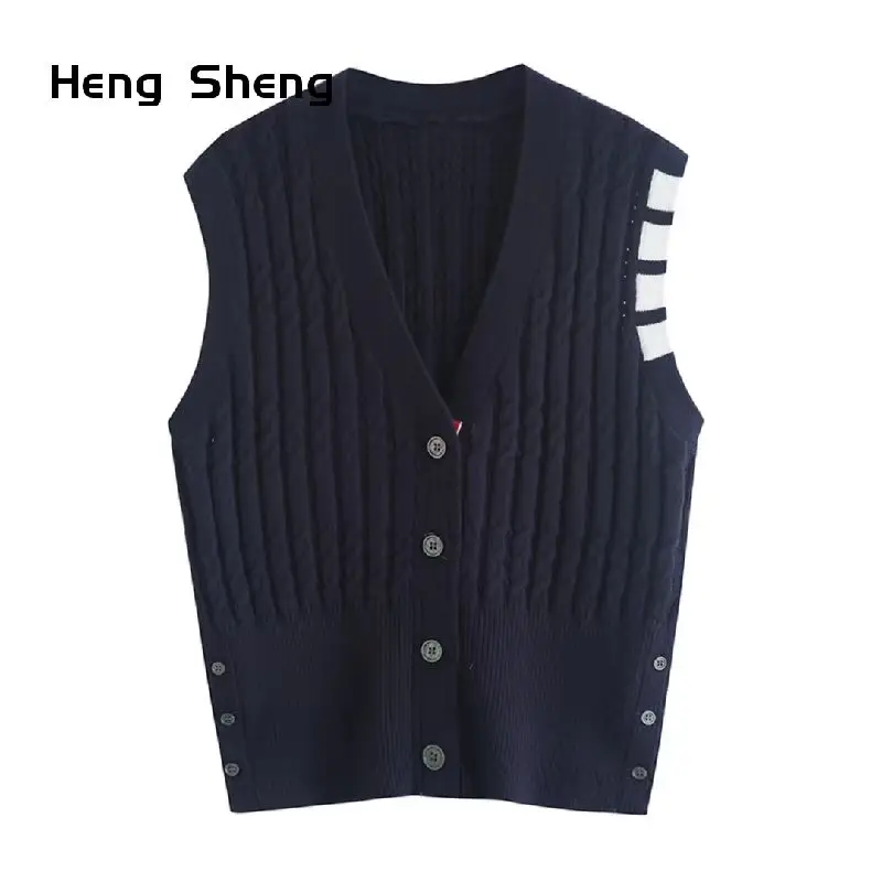 Imagem -03 - Cardigan Estilo Casual para Negócios para Mulheres Jovens Três Cores com Listras Colete de Malha Torcido para Outono e Inverno