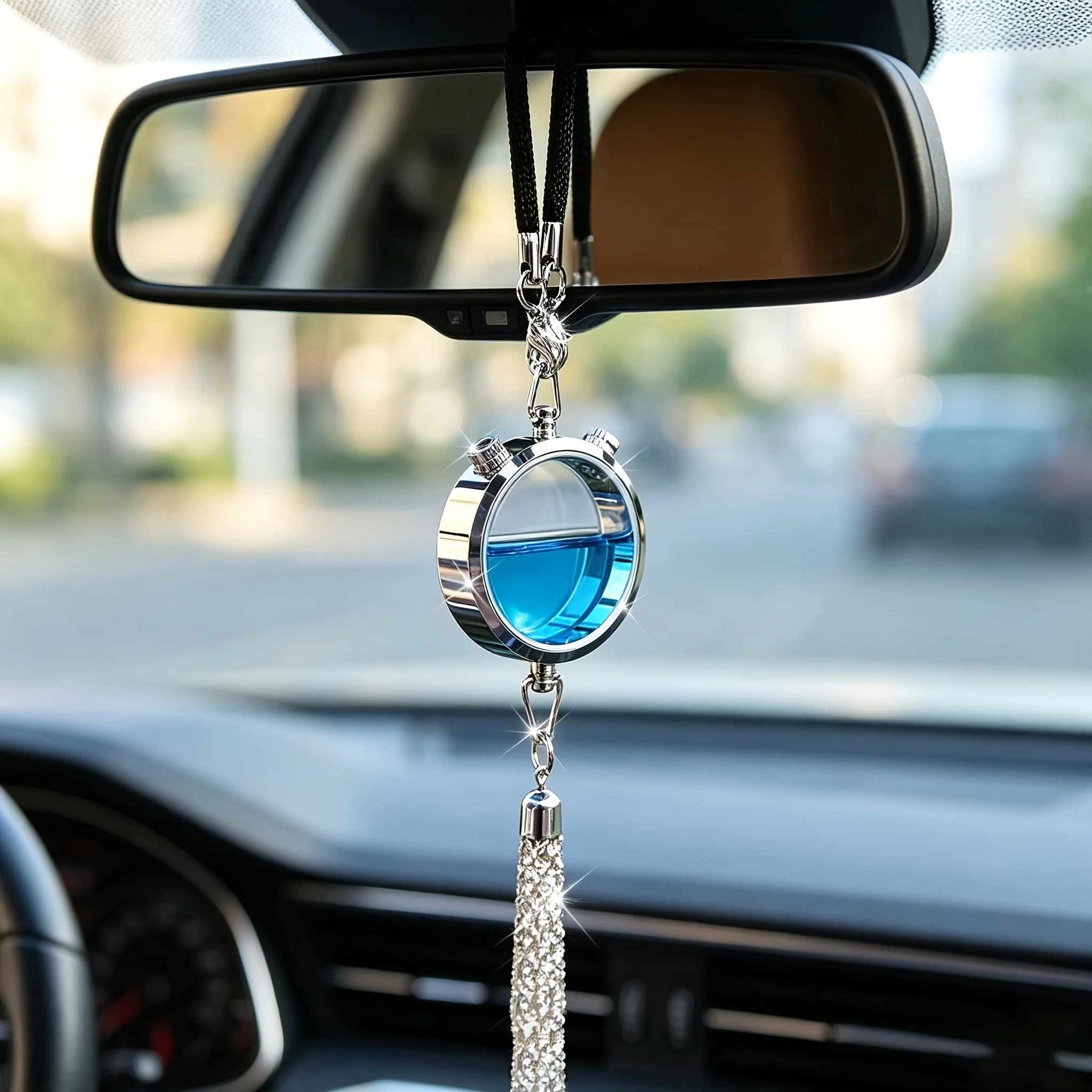 One Stainless Steel Car Decoration Pendant, Empty Bottle of Perfume (Excluding Perfume), Empty Bottle of Fragrance Diffuser