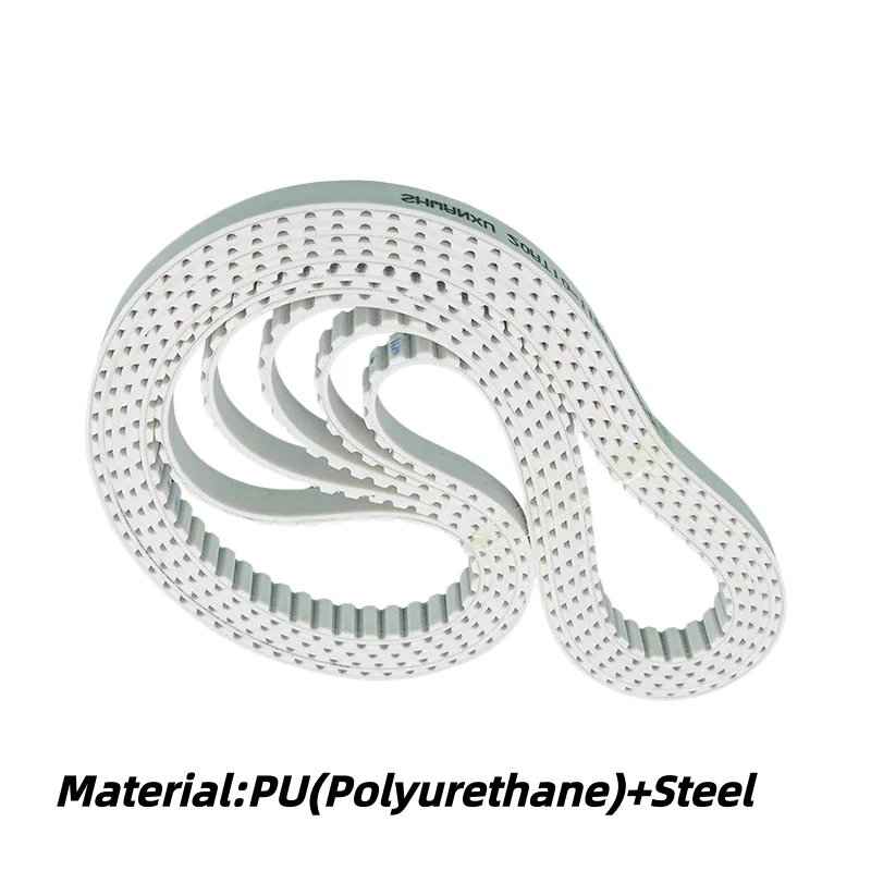 AT10 PU Timing Belt Closed Loop 800‑1190mm White Polyurethane Gear Synchronous Belt Industrial Transmission Drive Belt