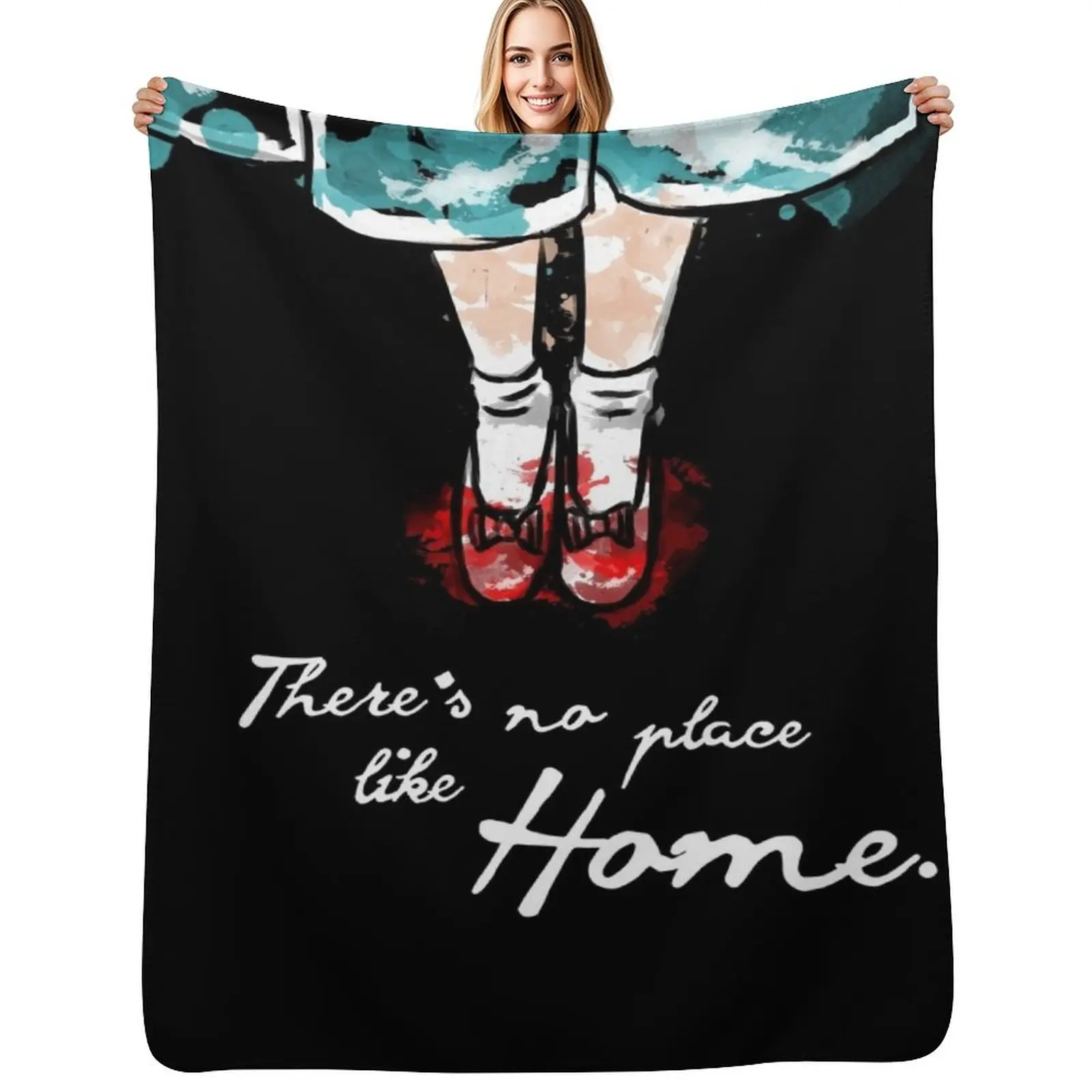 

There's no place like home watercolour Throw Blanket Kid'S Sofa Shaggy For Baby Blankets