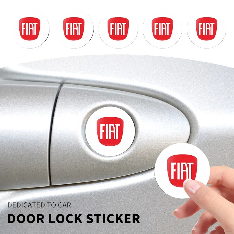 

Дверной замок автомобиля, замочная скважина, антиблокировочные защитные наклейки, аксессуары для интерьера для FIAT Grande Punto 500 Abarth Tipo Panda Brave