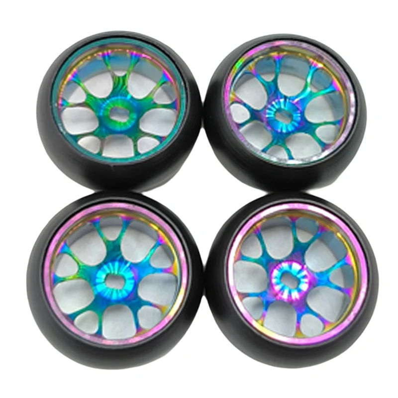 

AS96-4Pcs RC Car Drift Tires Tyre Metal Wheel Rim For Wltoys 284131 K969 K989 P939 Kyosho Mini-Z 1/28 RC Car Upgrades Parts