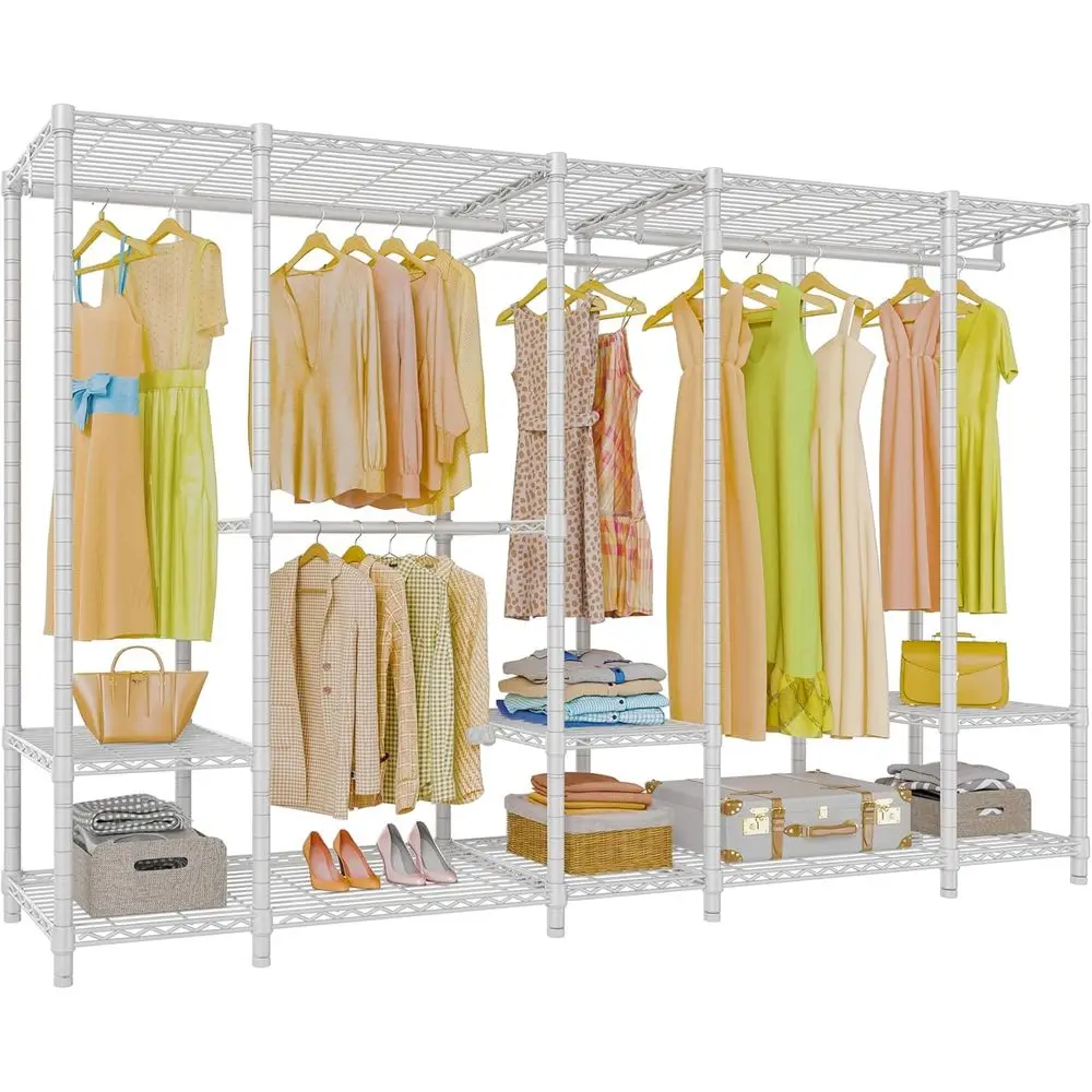 

Extra Large Heavy-Duty Adjustable Shelving Closet Organizer System, White