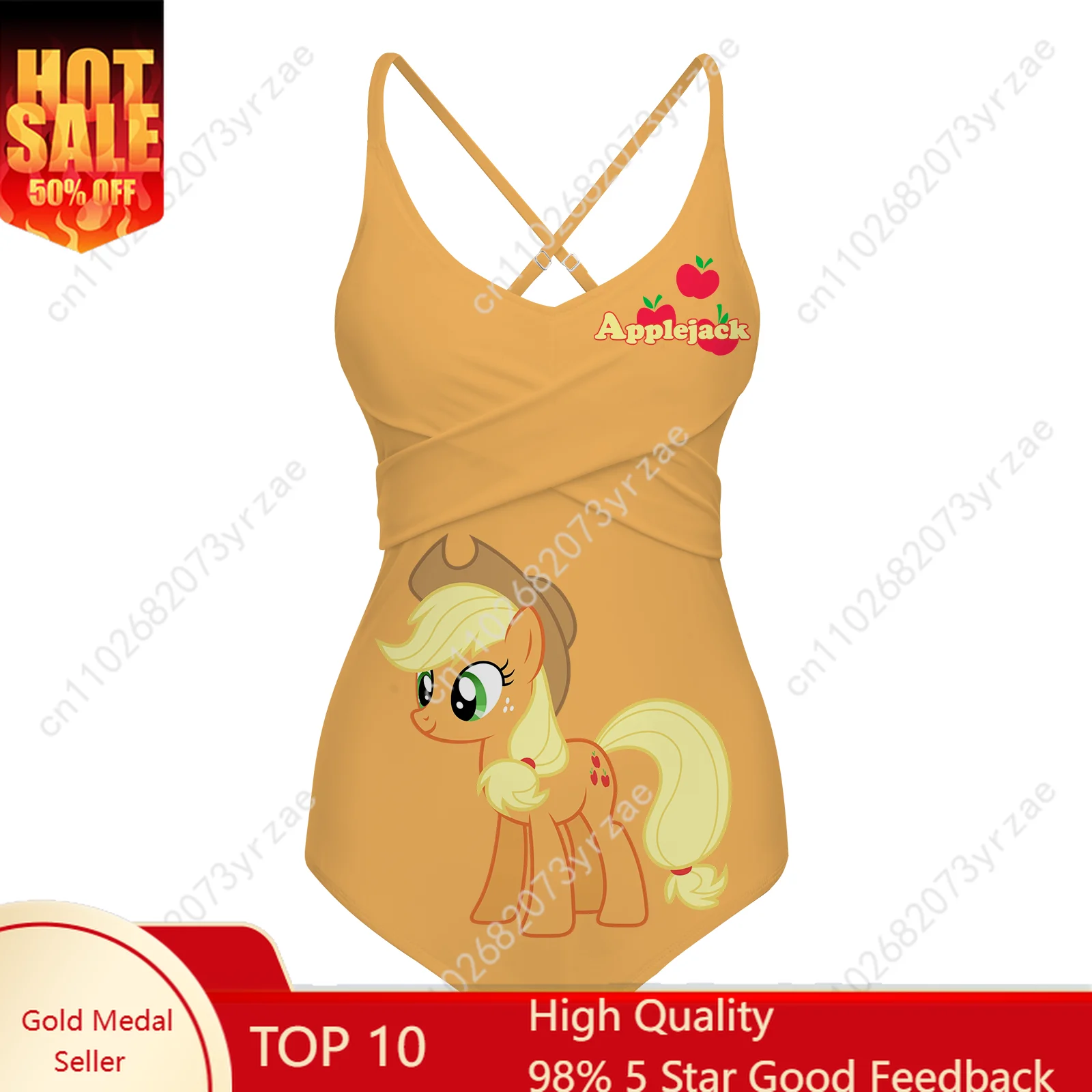 

Applejack Halter Back Swimsuits Womens Bathing Suit My Little Pony Friendship Is Magic Sexy Bikini Custom Swimsuit