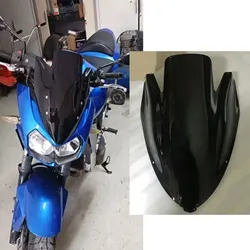 Fit For Kawasaki Z1000 Z750 2003 2004 2005 2006 Z 750 Z 1000 Motorcycle Double Bubble Windscreen Screen Wind Windshield Black
