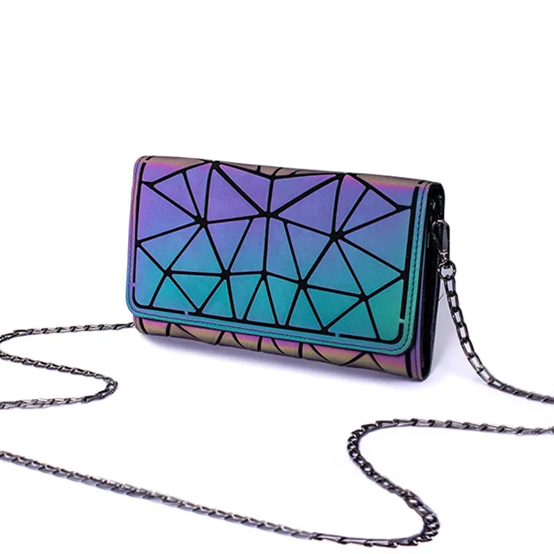 

Luminous Bag brand Women Geometric evening Clutch bags chain Crossbody shoulder bag Luxury handbag for women 2020 bolsa feminina