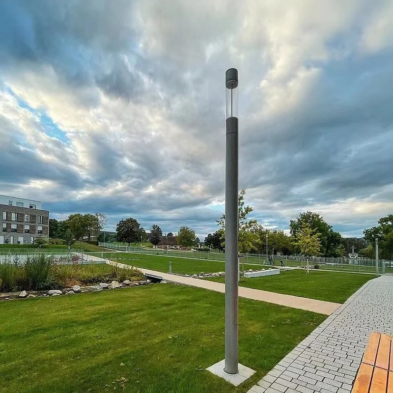 cylindrical street light with 3M-6M high lumen AC for landscape applications